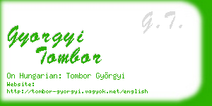gyorgyi tombor business card